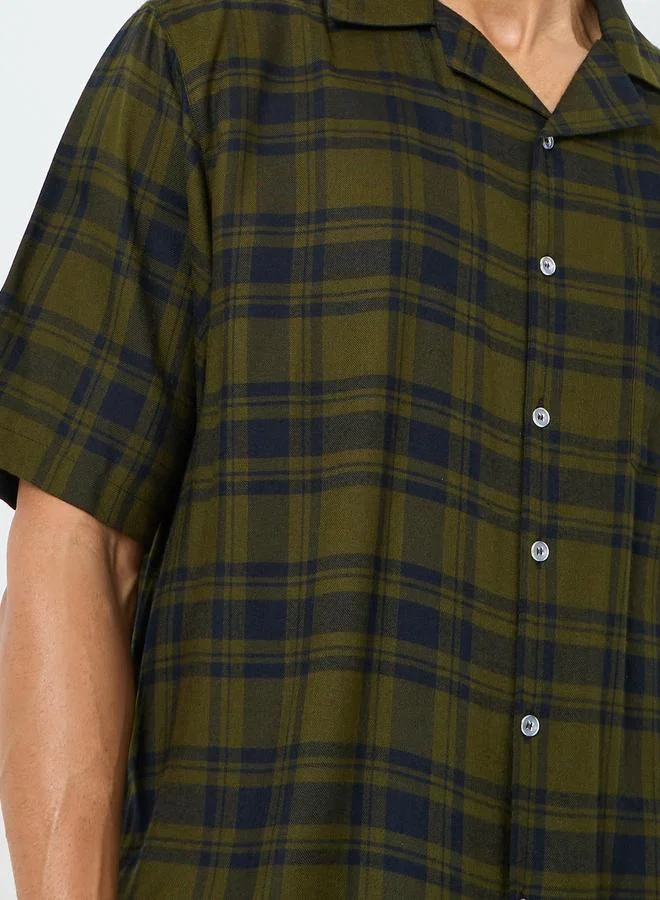 Styli  Men Checked Woven Shirt and Pyjama Set for Men | Best Price UAE